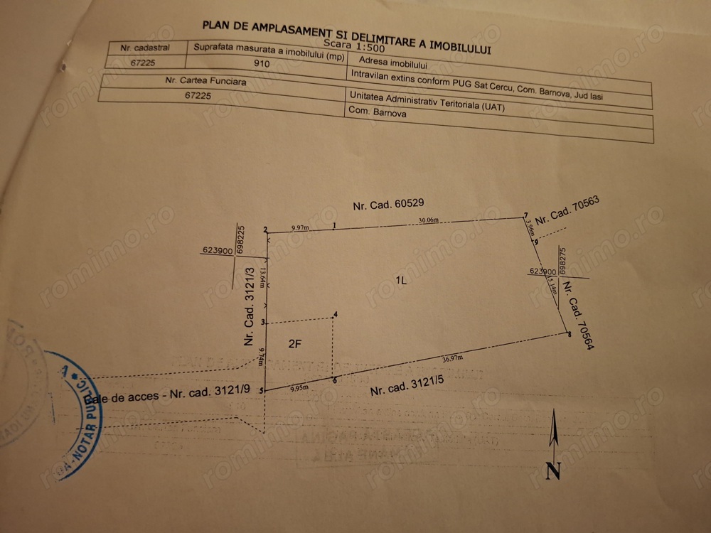 P.F. Teren intravilan Barnova, sat Cercu