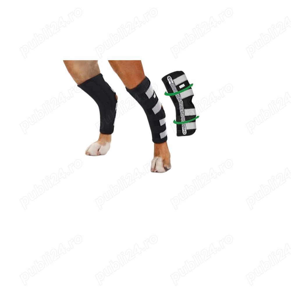 Set 2 Genunchiere Ortopedice, orteze pentru Caini - Neopren Anti-inflamatorii, 4 puncte de fixare
