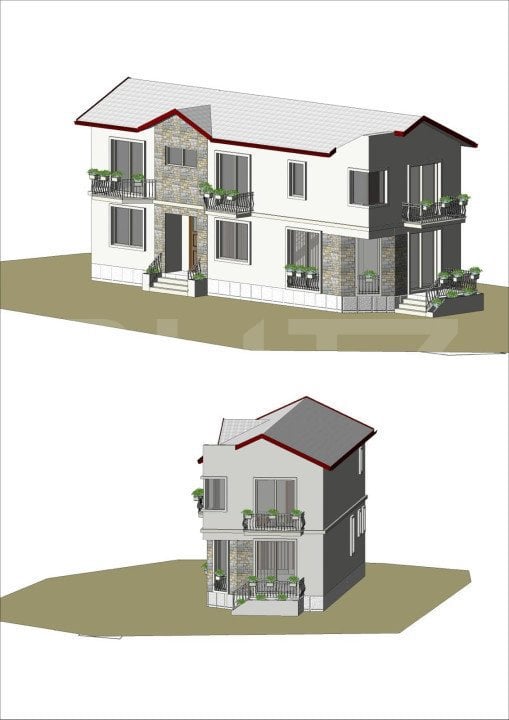 Casa la rosu, cu 4 camere, 145 mp utili, 356 mp teren, zona Catargiu