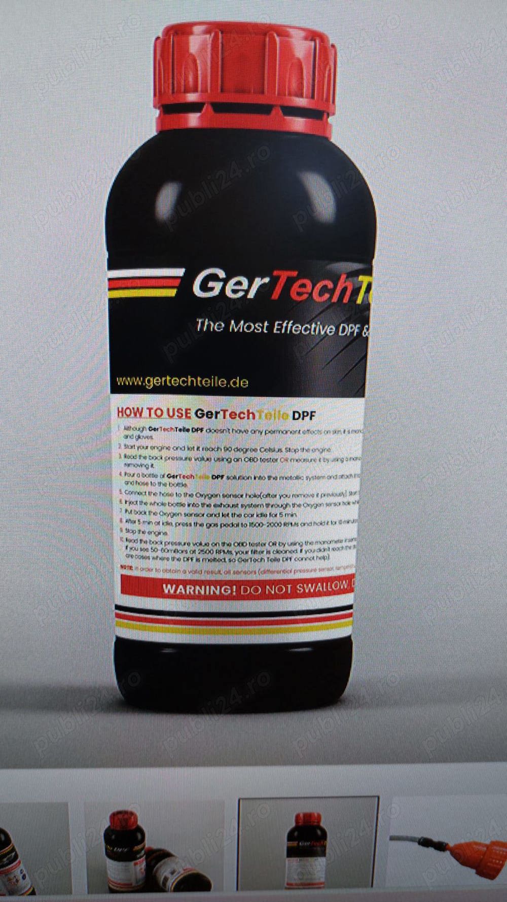 Soluție curățare filtre de particule GerTechTeile DPF