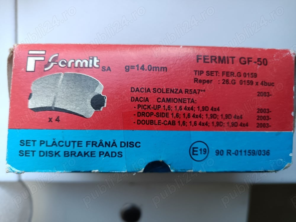 Placute frana pentru Dacia