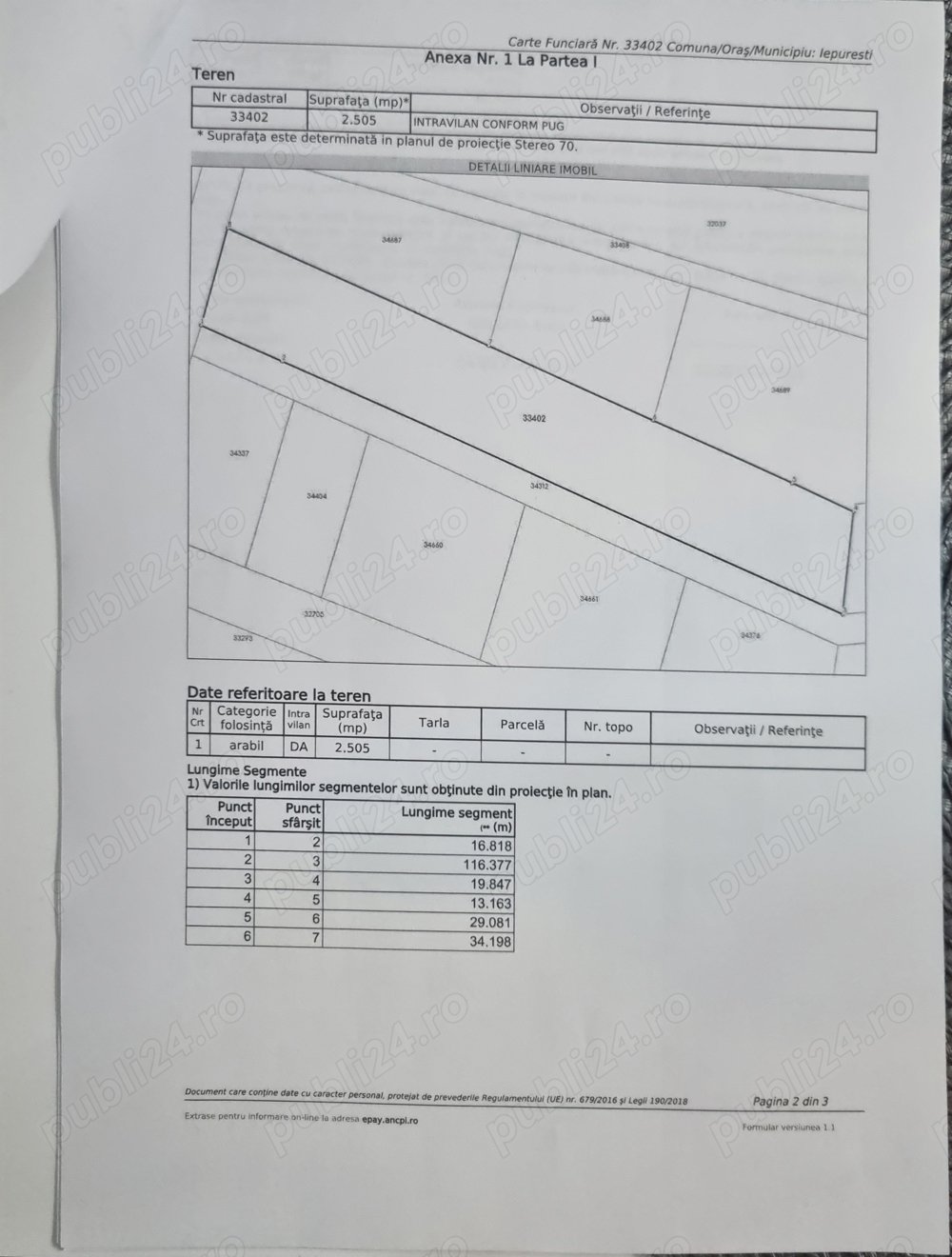 Teren intravilan 2505 m2