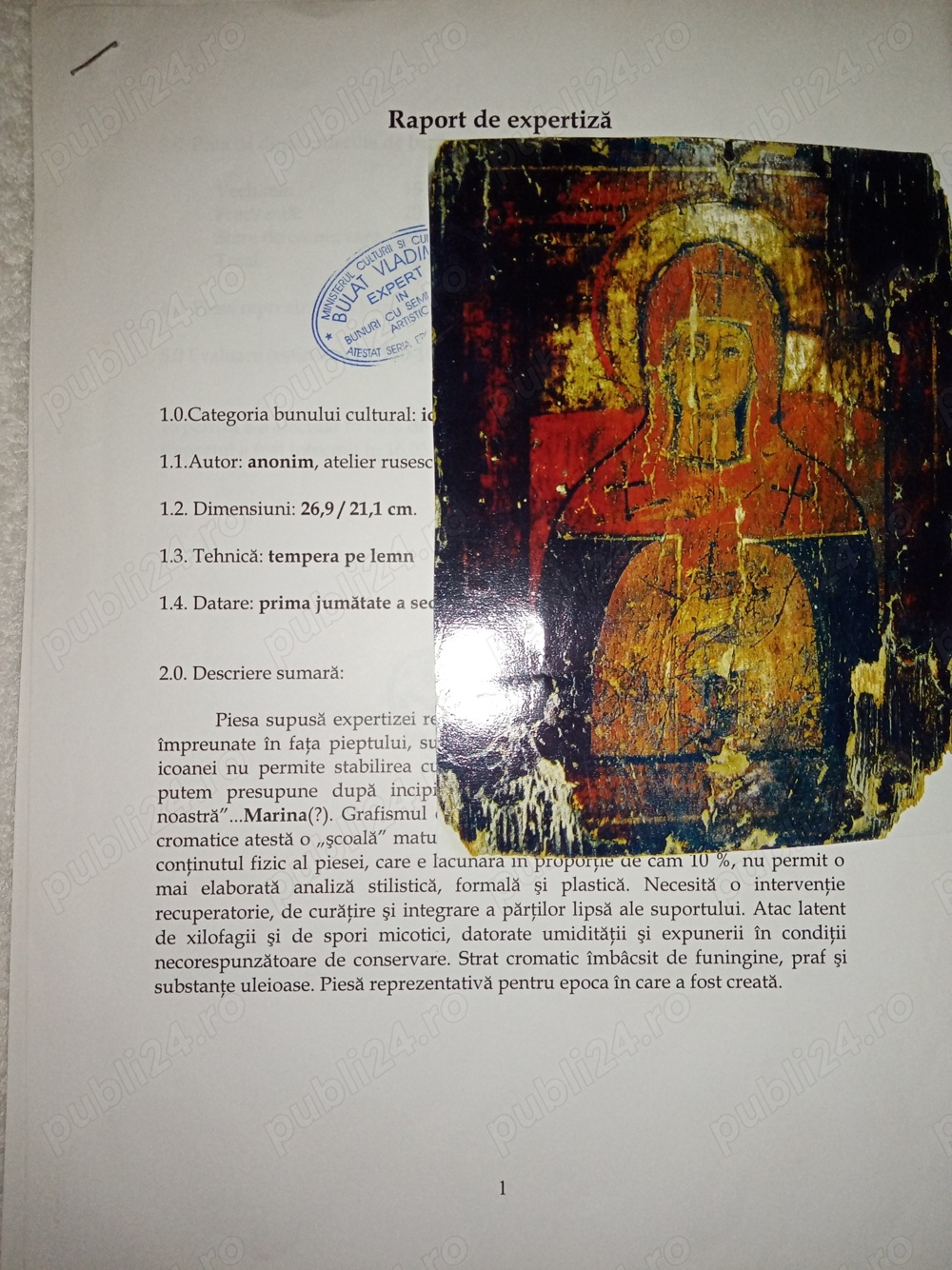 ICOANA RUSEASCA(pentru cei avizati) , expertizata MCC