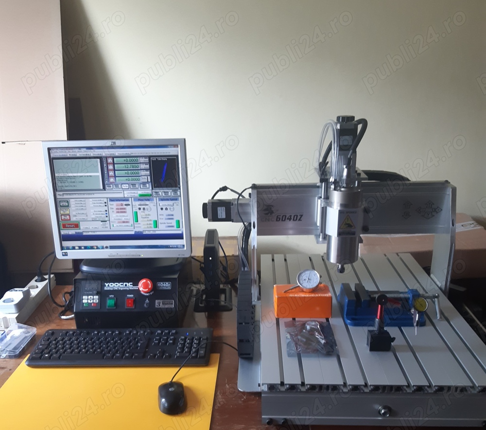Calculator, monitor, router CNC, conectare USB, 6040 1500W