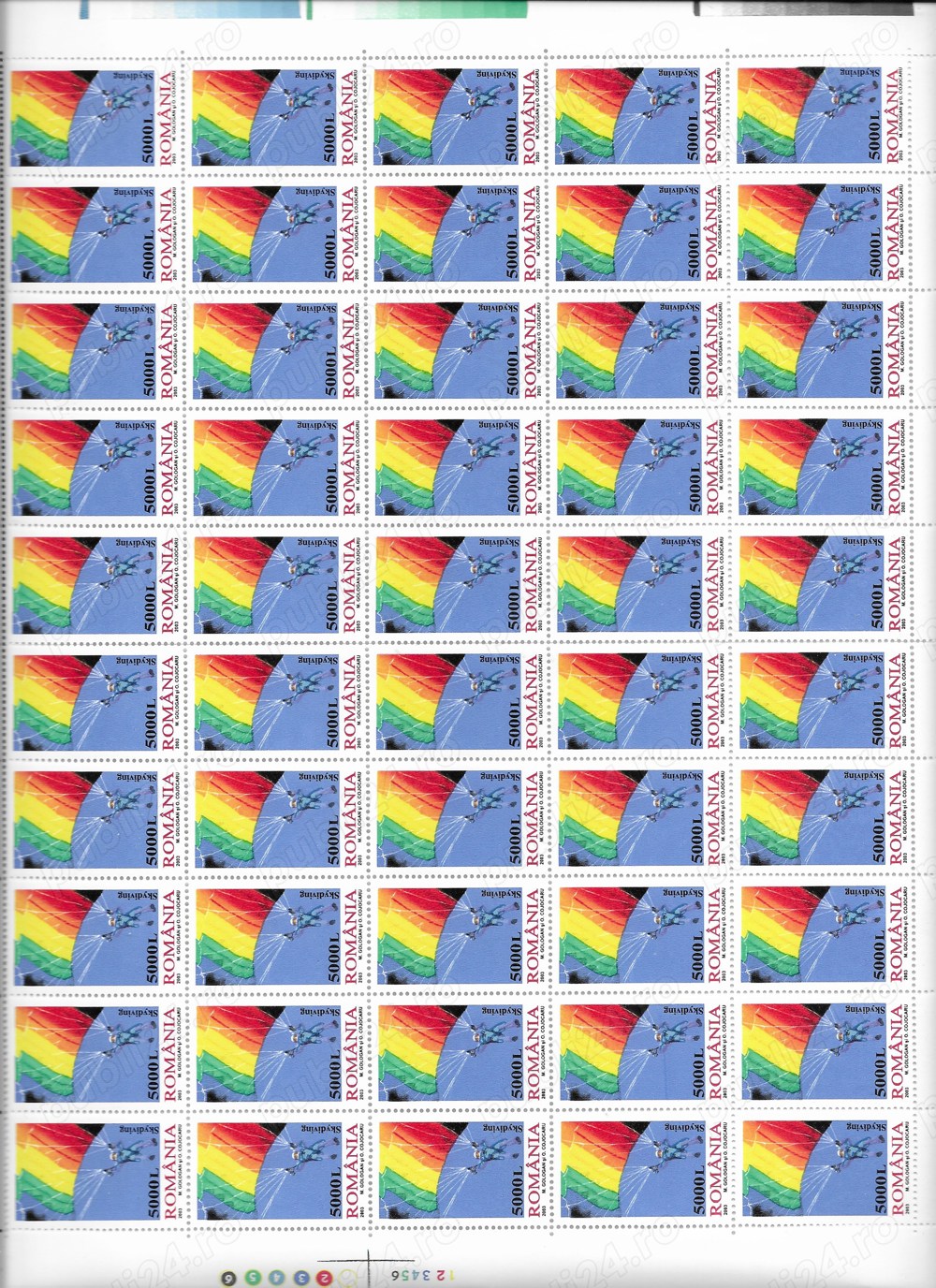 Romania 2003 - Sporturi extreme, Coli de 50 timbre, MNH nestampilate, LP1617