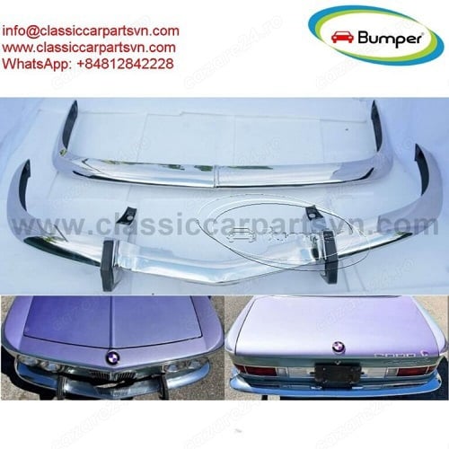 BMW 2000 CS (1965-1969) bumpers by stainless steel new 