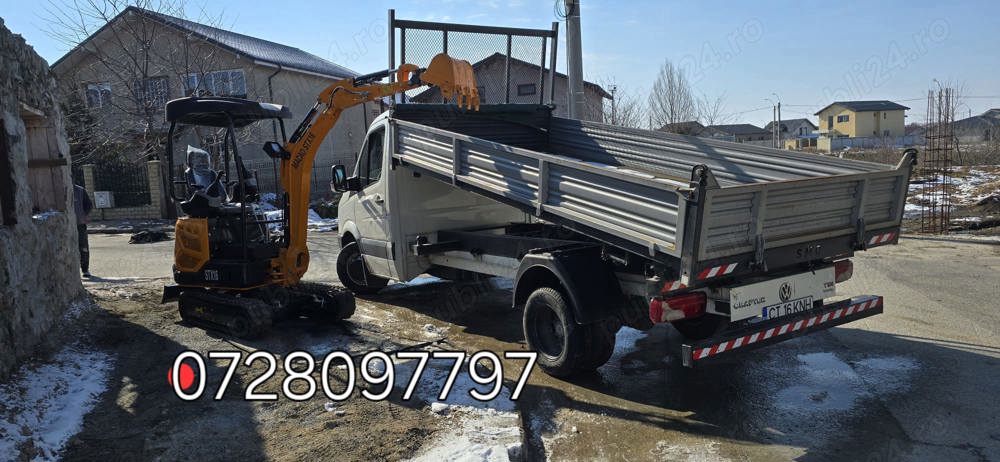 Execut lucrari cu Mini Excavator    Transport
