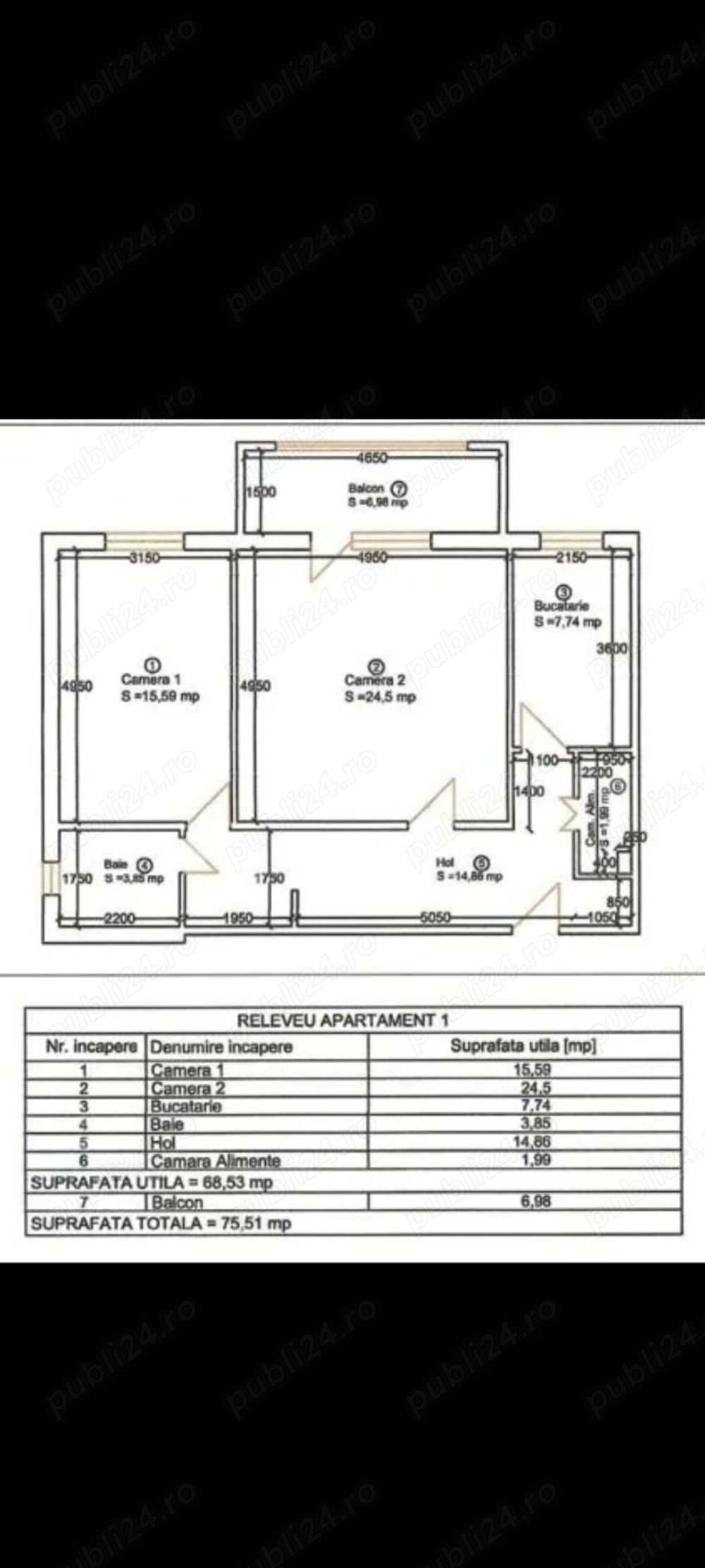 Apartament 2 camere Bălcescu de vânzare