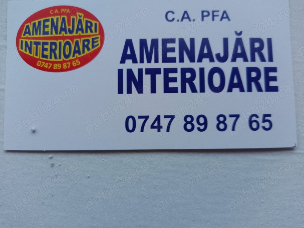 Amenajari, Finisaje Interioare si exterioare, Constructii