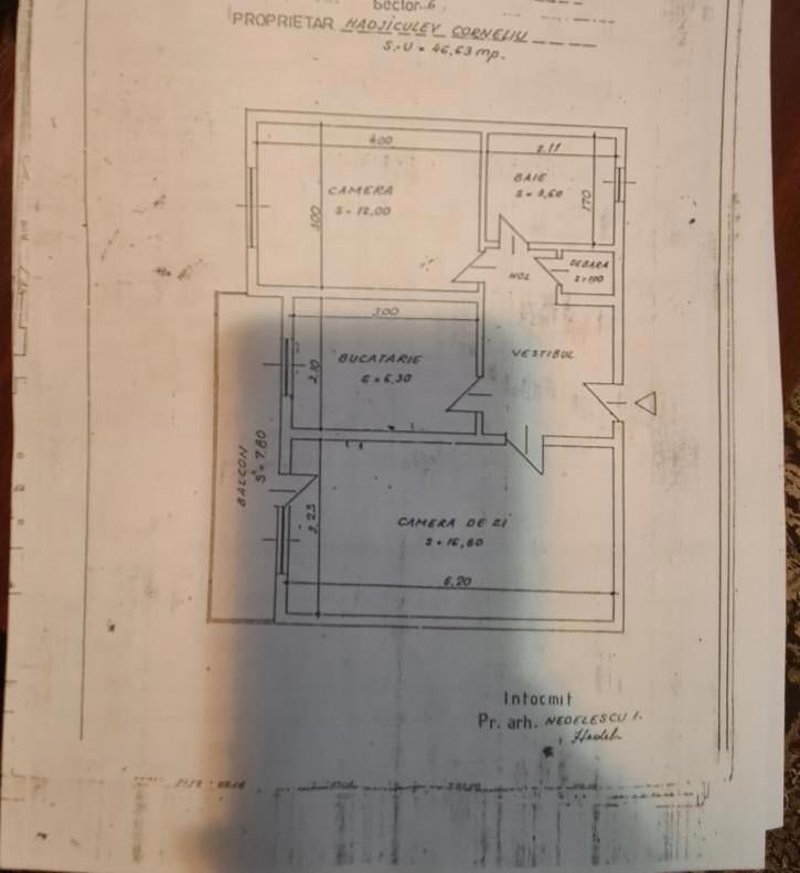 Apartament 2 cam, etaj 3/9, decomandat