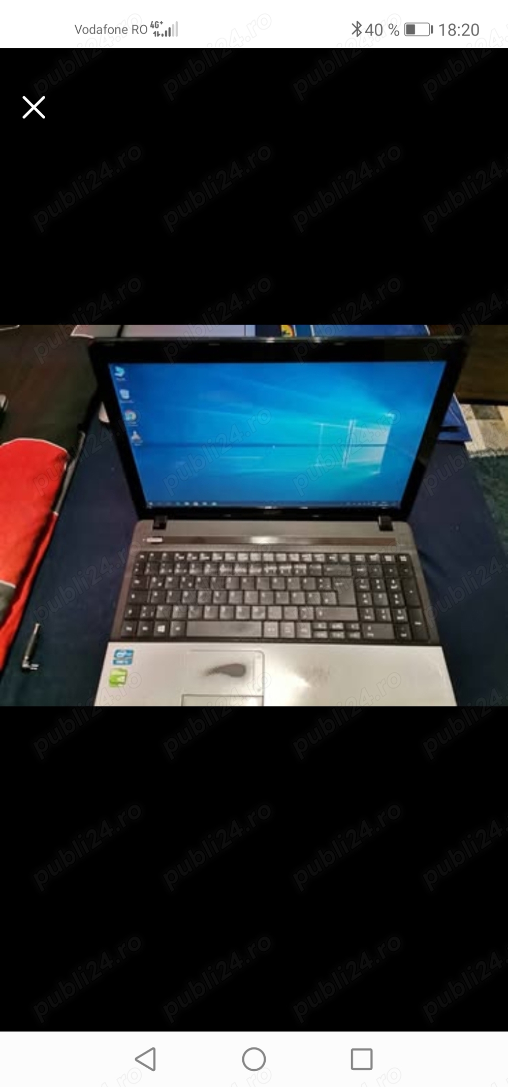 Laptop Acer, i5, 4gb, hard 500 GB.