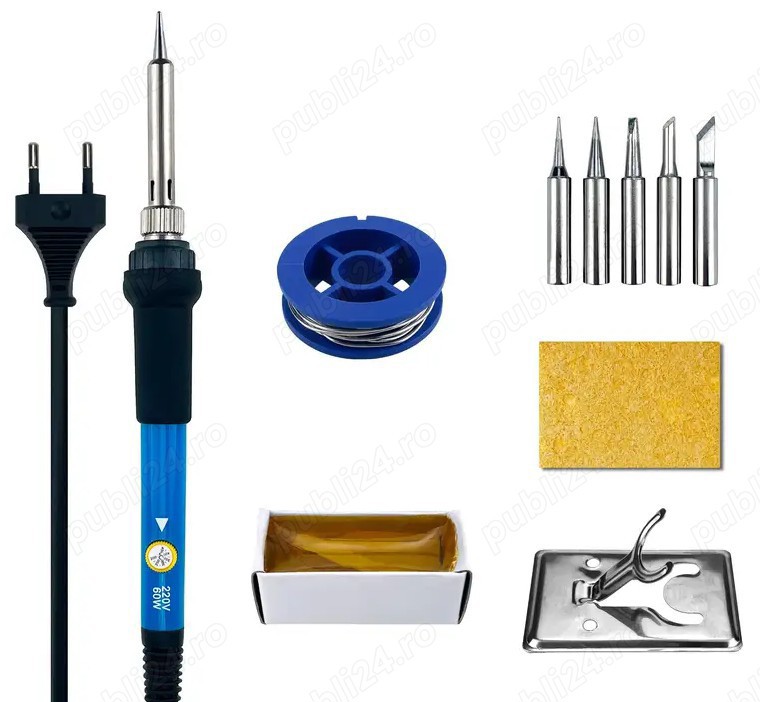 Ciocan de lipit 60W cu temperatura reglabila + accesorii