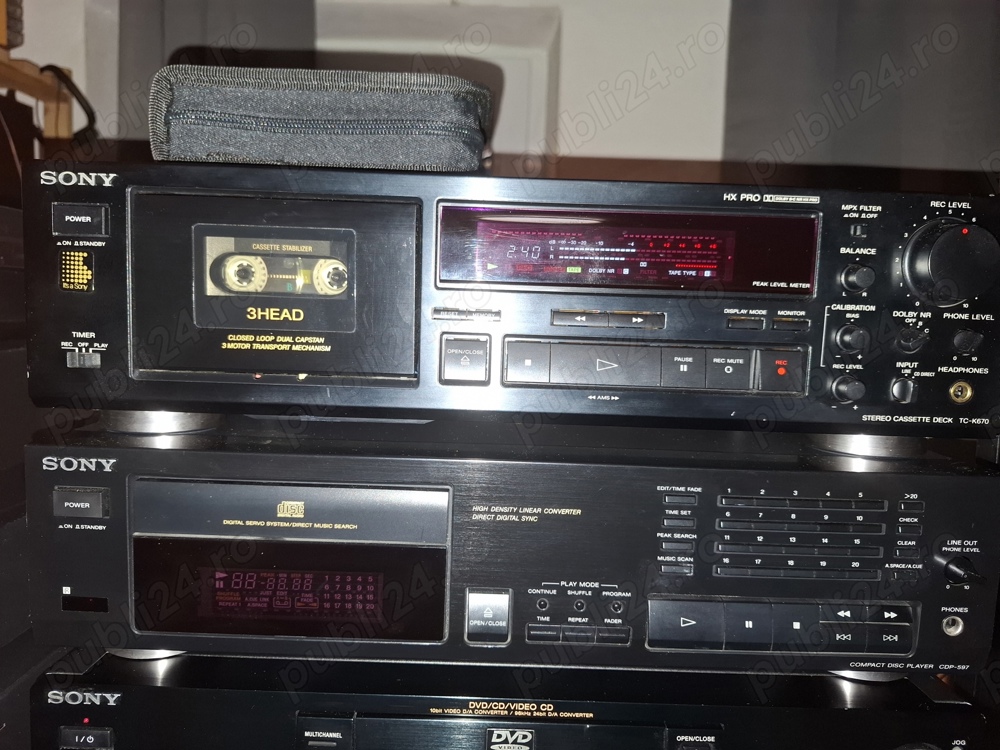 Sony TC K 670 casetofon deck 3 capete 3 motoare