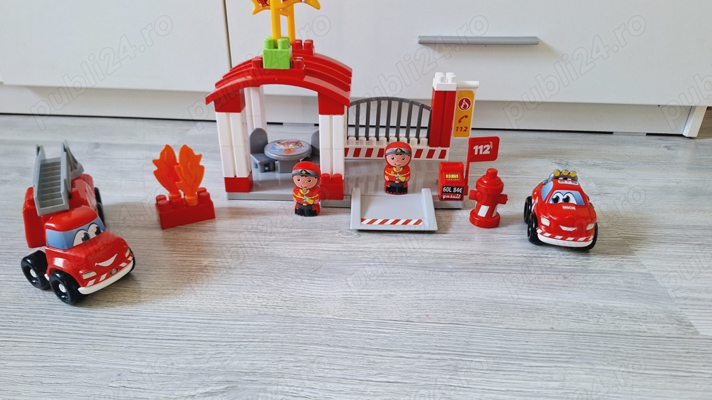 Set de constructie Abrick, Statie de pompieri (fara cutie)