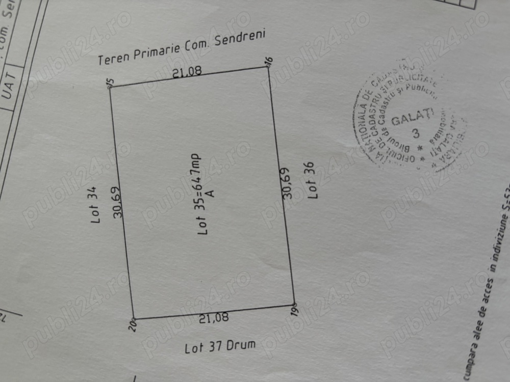 Teren de vânzare sendreni Galați 