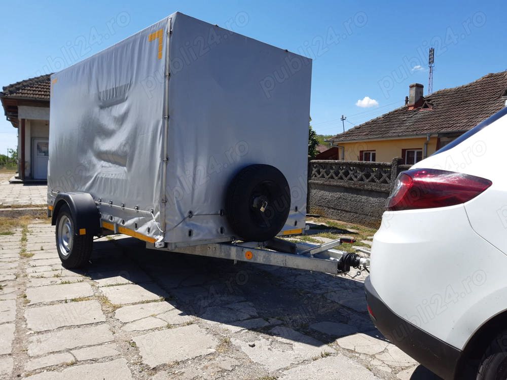 Remorca   platforma basculabila cu sistem de franare AL-KO 300cm x 150cm cu inaltime reglabila 750kg