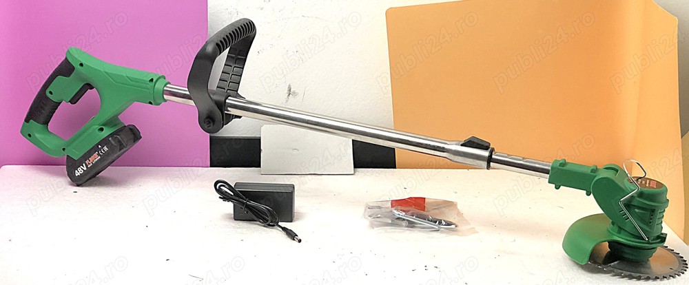 Motocoasa pe acumulator 48V, trimmer gazon, incarcare rapida