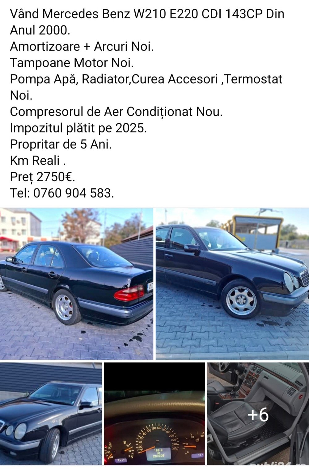 Vând Mercedes Benz E220 CDI W210.