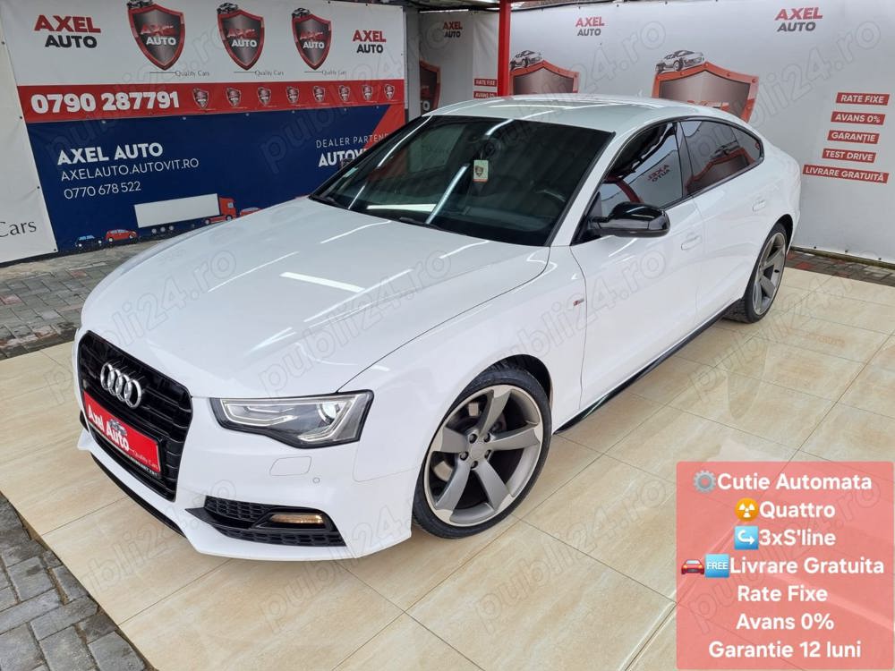 Audi A5 Quattro, An 2015 10, Motor 2.0Diesel, 3xS'line, Rate Fixe, Avans 0% Livrare Gratuita