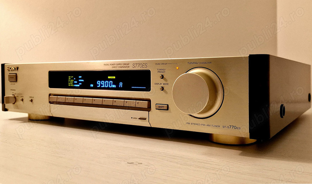 Sony - ST- S707 ES -  AM FM Tuner, argintiu champagne   șampanie 2000 lei