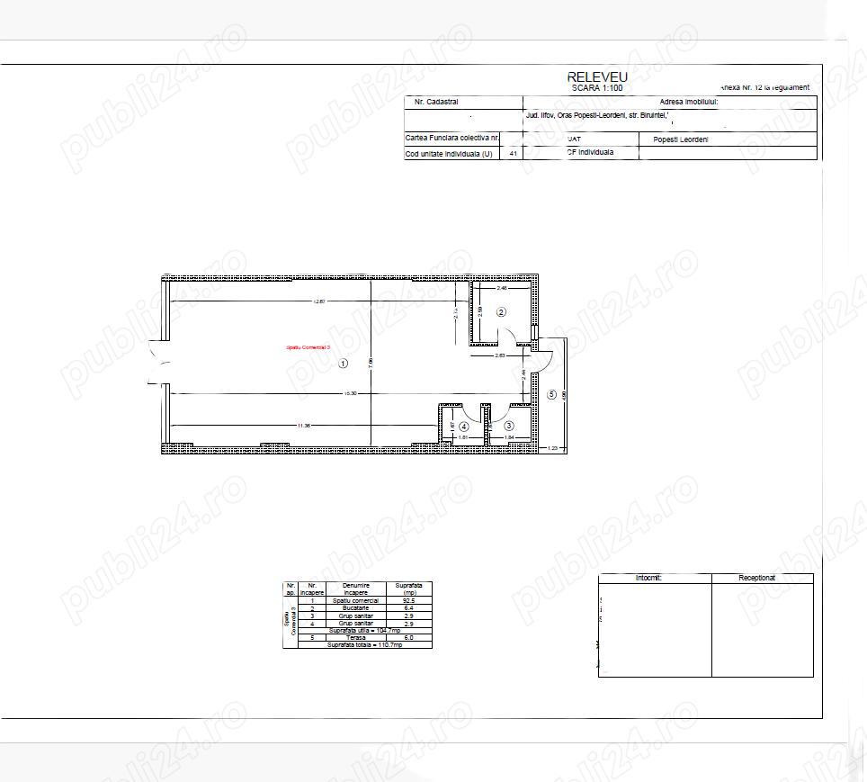 Spatiu comercial premium de inchiriat, stradal prima inchiriere.Strada Biruintei Popesti Leordeni.