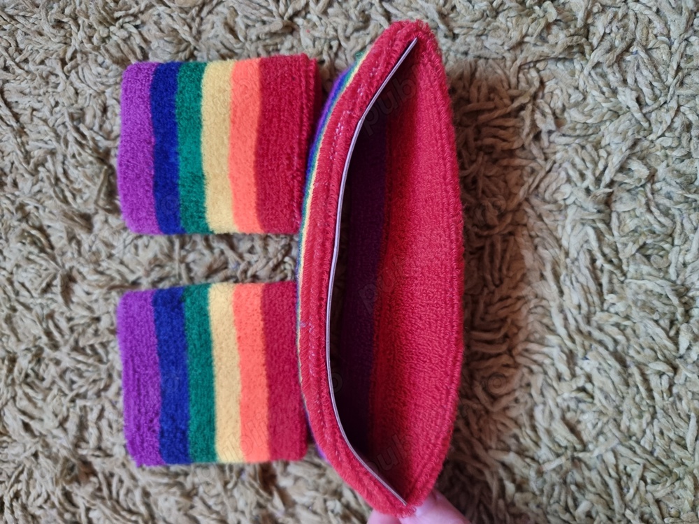 Set multicolor bandă pentru cap și protecție pentru încheietura mâinii