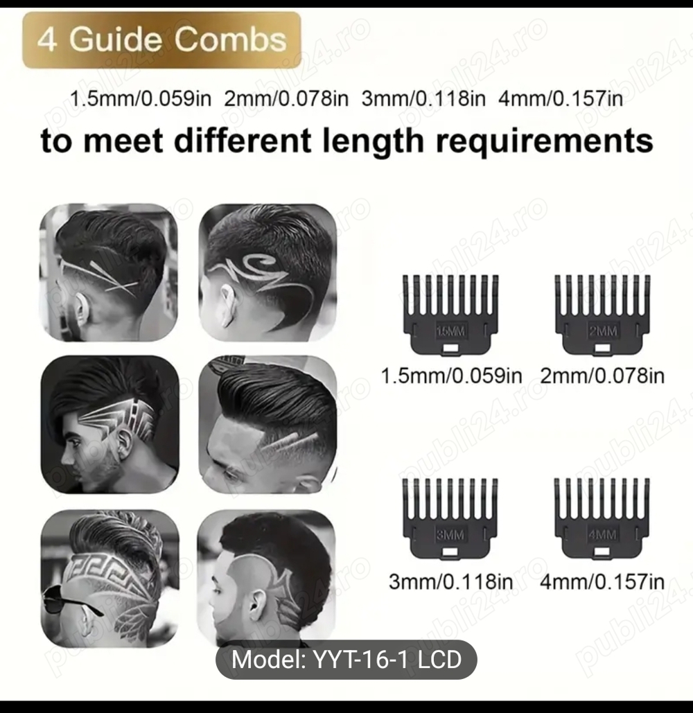 Mașină de Tuns Par și Barba cu LED 