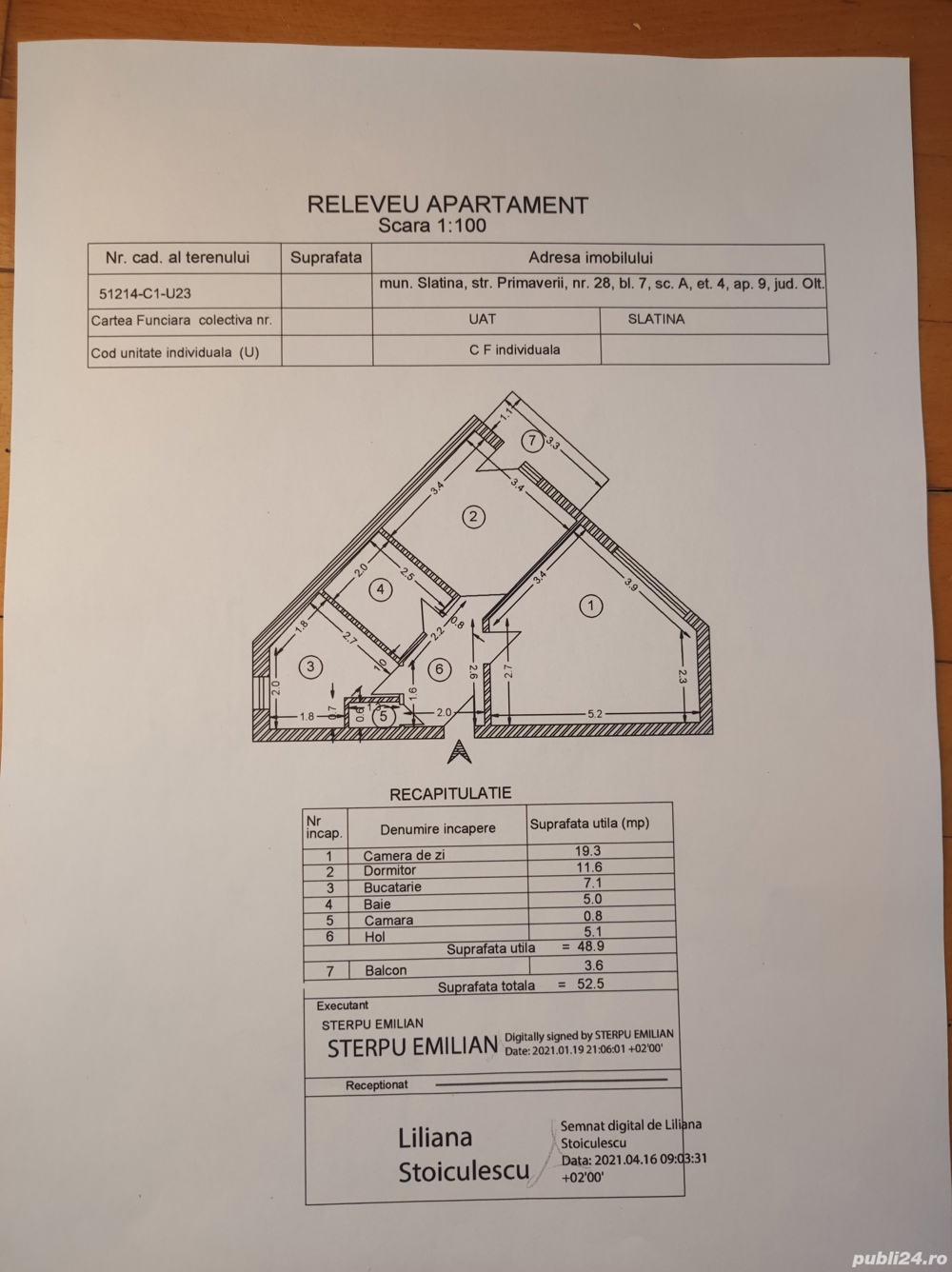 Ap 3 camere in Slatina