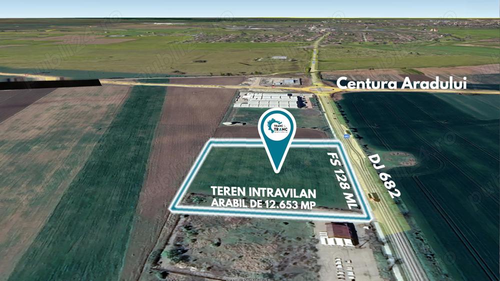 Teren intravilan de 1,26 ha cu FS de 128 ml, la 200 m de Centura, in Fantanele