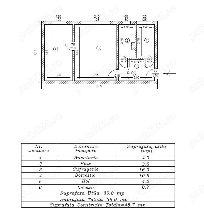 Vând apartament 2 camere, Ploiești Vest 41.000