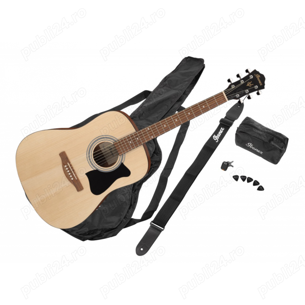 Set Chitara Acustica cu Husa si Accesorii Ibanez V50NJP-OPN