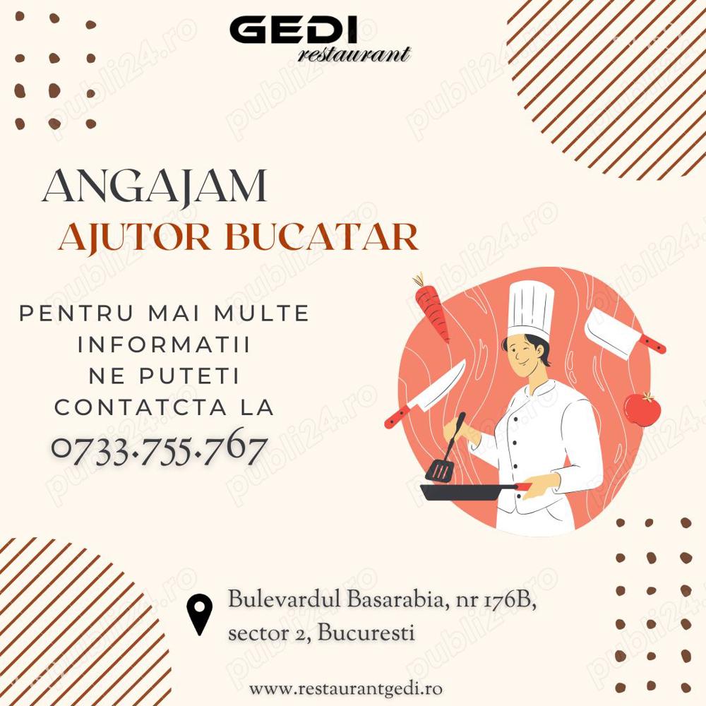 Ajutor bucatar - restaurant Gedi Ajutor bucatar - restaurant Gedi