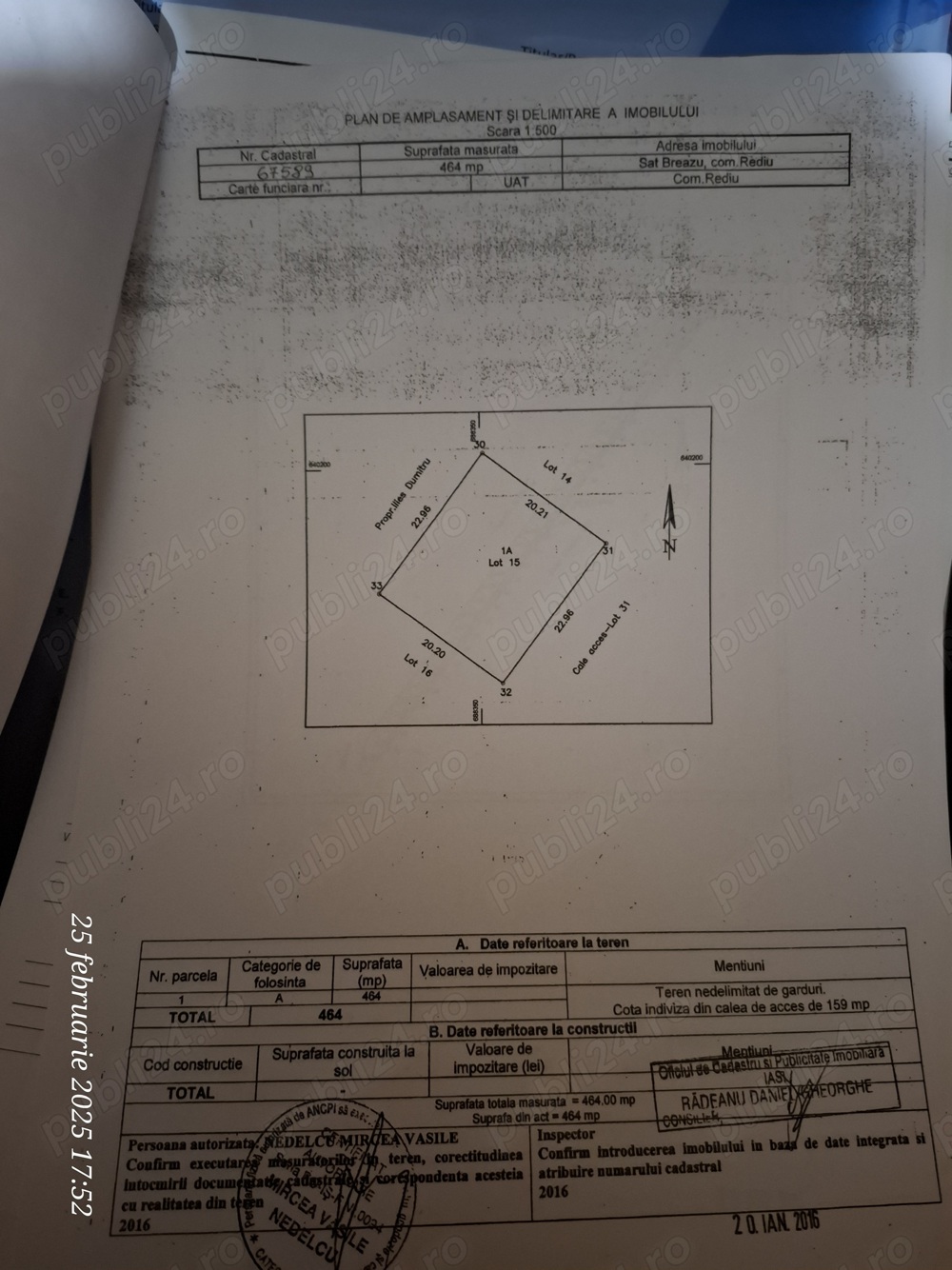 Vând teren 500 mp în zona Rediu-Breazu Iași 