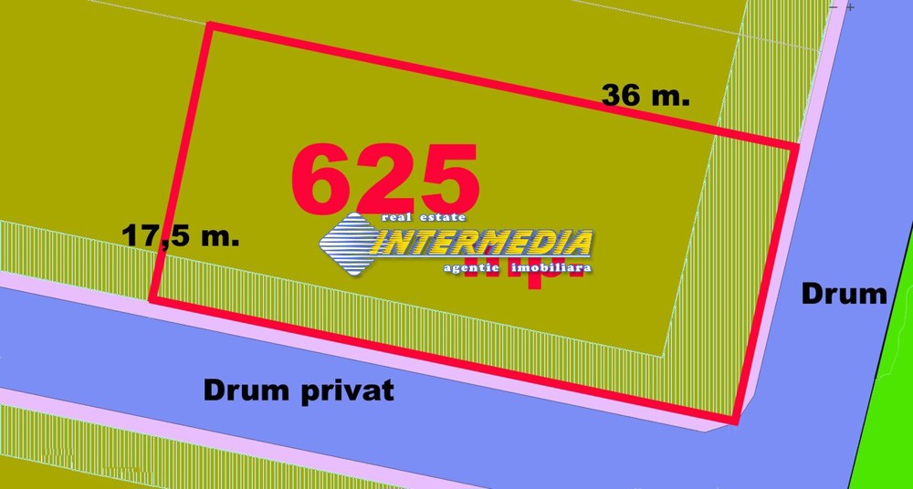 Teren Intravilan 620 mp. imprejmuit cu livada si apa in fata Alba Iulia CETATE Piata