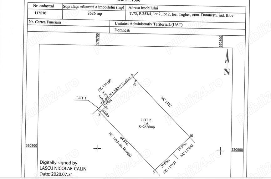 TEREN DE INCHIRIAT 2.600 MP Șoseaua Caragea  Voda , str. OLTENIȚEI Tegheș - Domnesti