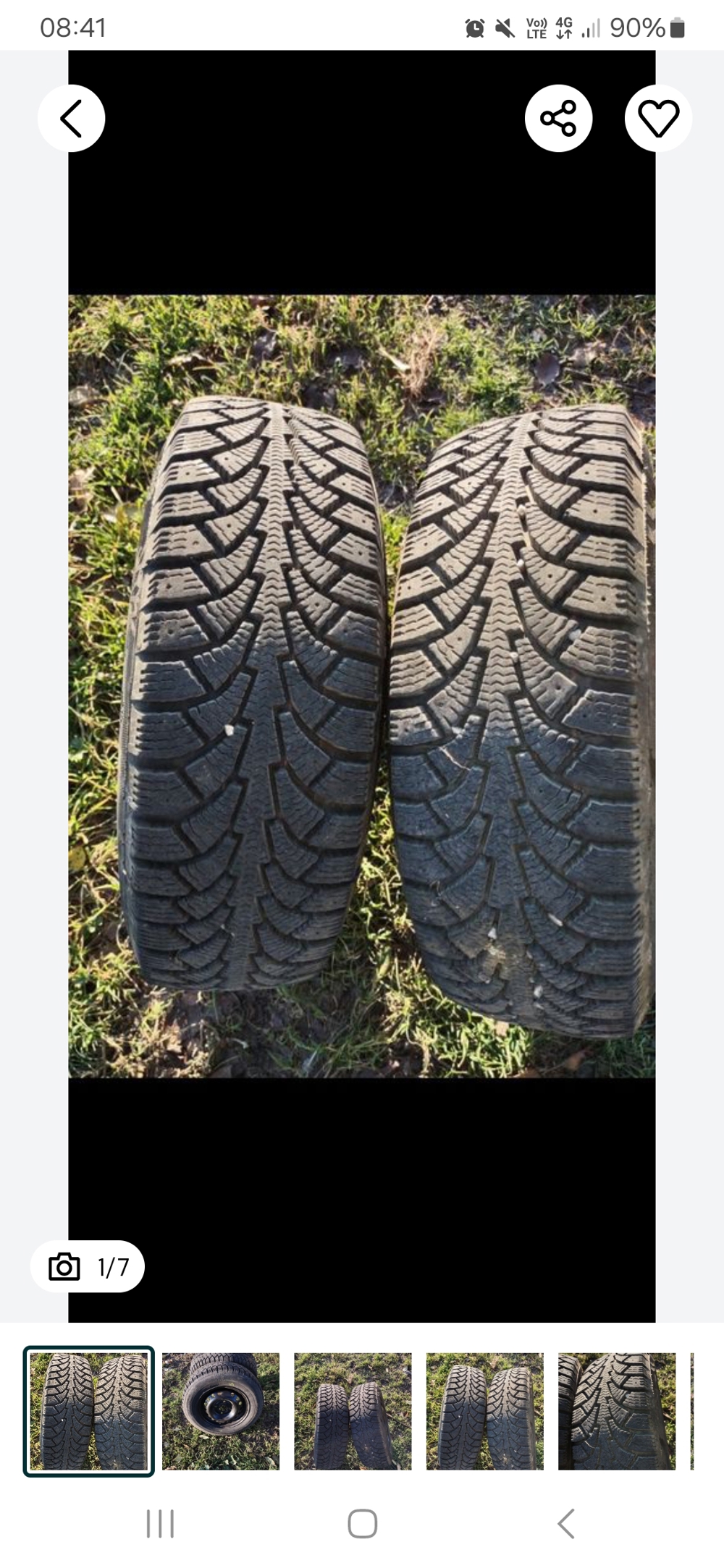 2 Anvelope iarnă Kama Euro-519 folosite foarte putin,doar o iarnă,de câteva ori,r13+jante oțel