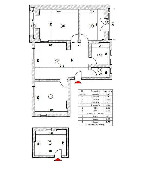 3 Camere  Bloc Reabilitat Bulevardul Ion Mihalache