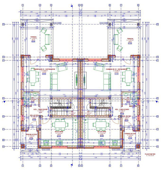 Duplex 4 camere, Su = 126.63mp, St=333mp, Giroc