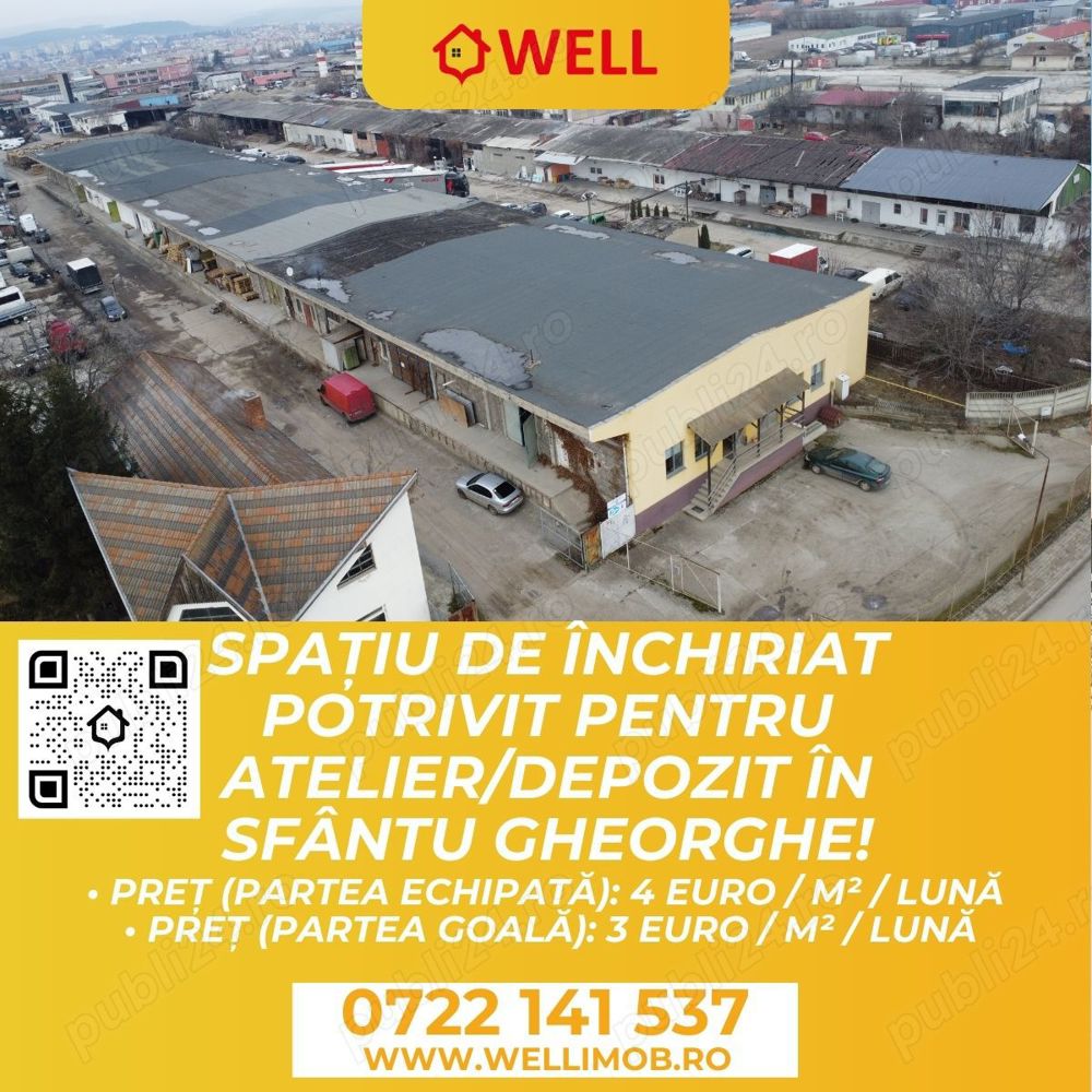 Spațiu de închiriat potrivit pentru atelier depozit în Sfântu Gheorghe!