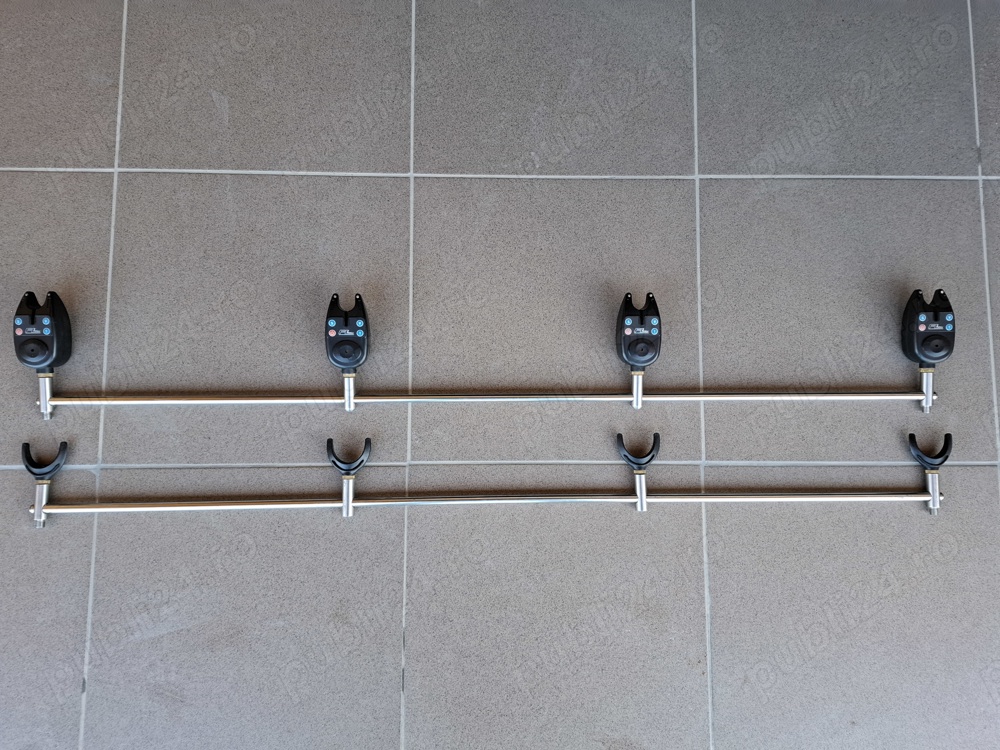 Set 2 Buzz bari cu 2   4 posturi inox   4 Avertizori Carp Expert   Swingere