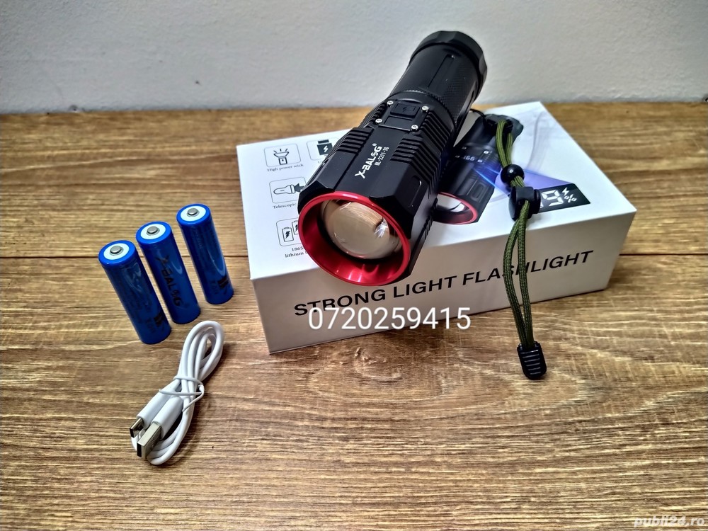 Lanterna Profesionala cu Led Tip Laser si Display, Raza de 2 km