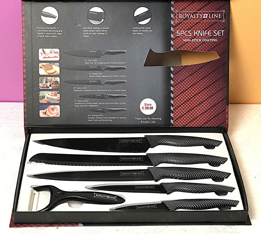 Set 5 Cutite Bucatarie - Taiere Precisa si Versatila