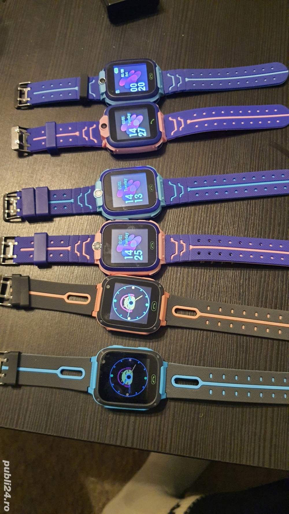 Ceas smart cu sim,orice retea,localizarea exacta prin gps,camera,cu aplicatie urmarire copil,roz ble