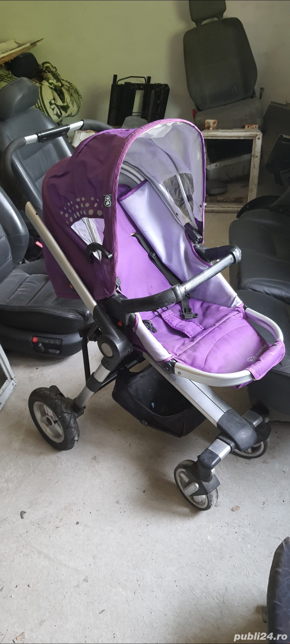 Carucior 3:1 copil landou,scoica,stare buna, din aluminiu, pliabil 