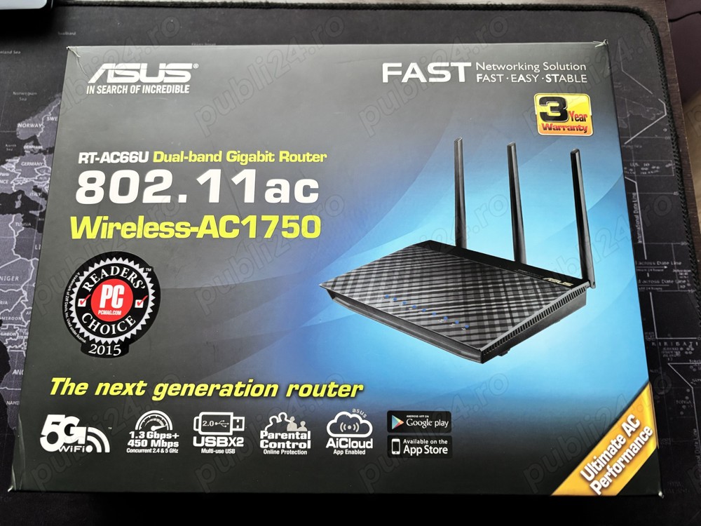 Router Gigabit Wireless ASUS RT-AC66U Dual Band 