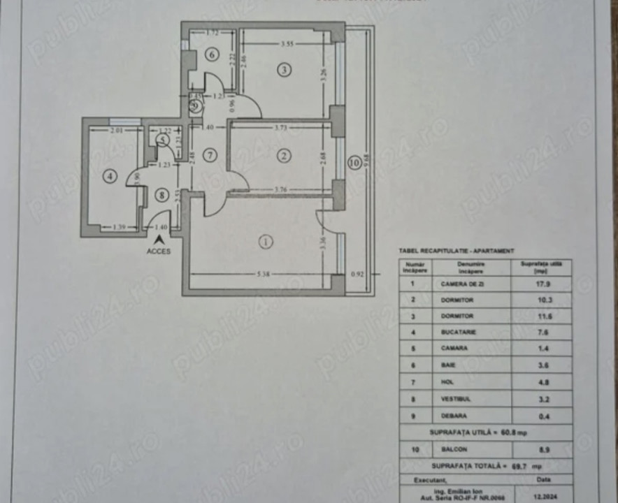 3 camere decomandat 8/10, Drumul Taberei, Valea Ialomitei.