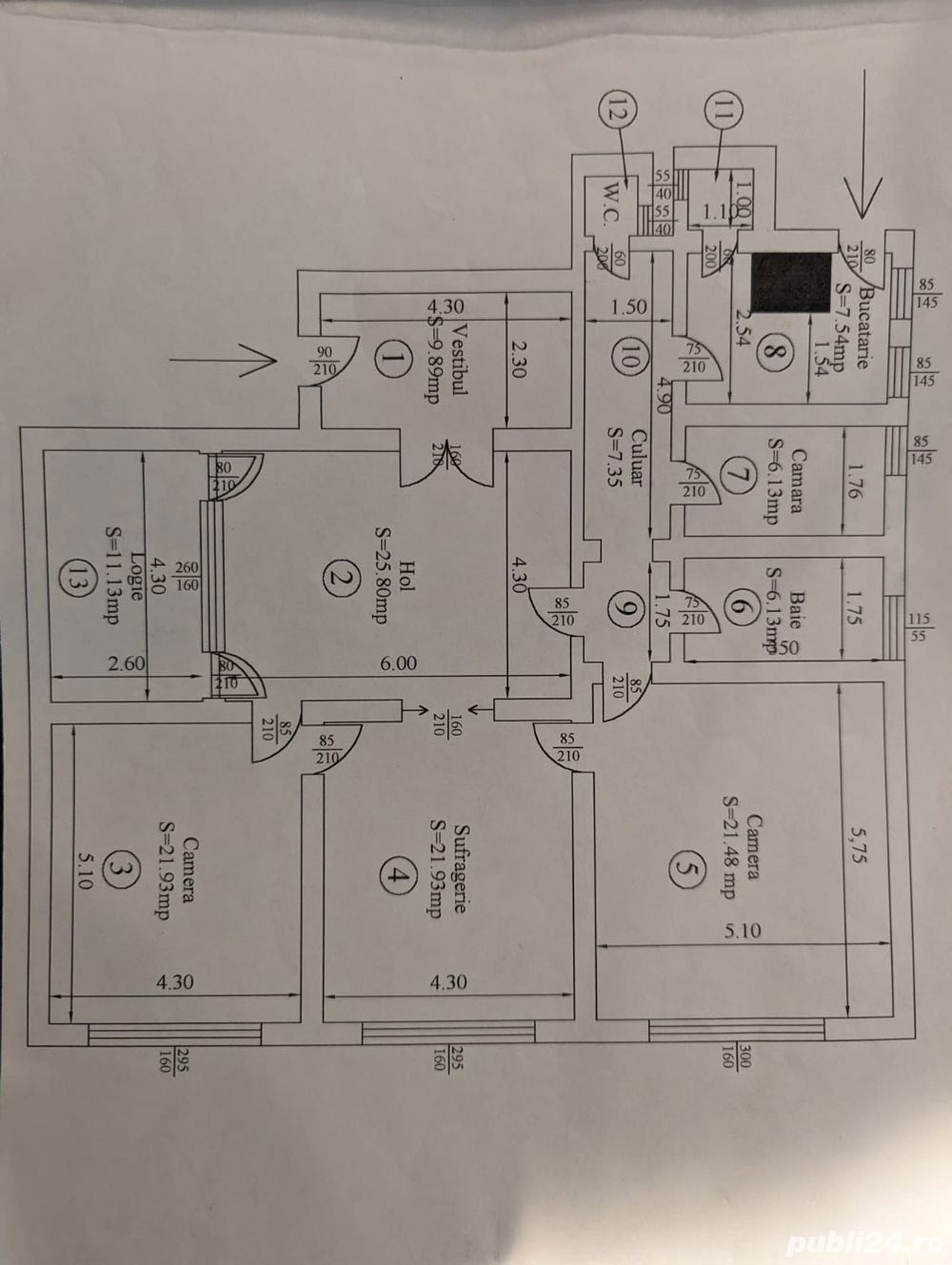 Apartament de închiriat persoana sau firma