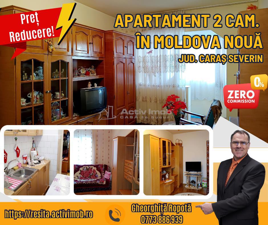 Moldova Noua, Apartament 2 Cam. Semidecomandat