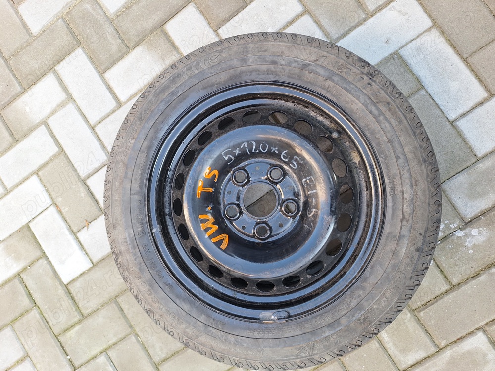 Rezerva. Vw t5.   Janta + anvelopa.  195.  65. R16 C. bacau. 50 euro