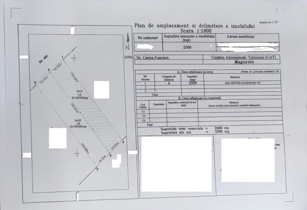 Teren 2000 mp cu acces la 401 A, in  apropiere de A0, Magurele